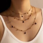 Layered Black Touch Chain