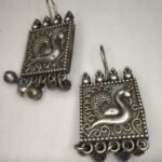 SLA Peacock Ghungroo Hook Earrings