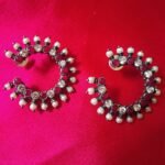 Ruby Zircon Reverse Ear Statement Studs