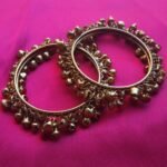 Ghungroo Cluster Bangle Pair- Golden