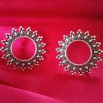 Suryamukhiz Statement Studs-Silver
