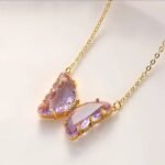 Sapphire Butterfly Dainty Neckpc