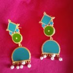 Turquoise Green Statement Danglers