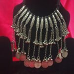 Vintage Coin Tribal Statement Neckpc