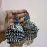 Statement Carved Bold Multi Jhumkas