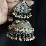 Fused Kundan Statement Jhumkas