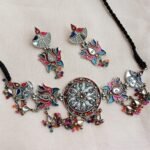 Multicolor Statement Choker+ Earrings