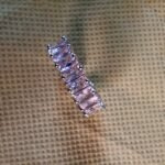 Anti Tarnish Pink Baguette Diamond Band