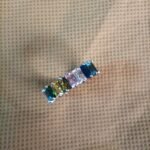 Anti Tarnish Blue Multi Baguette Diamond Band