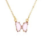 Pink Charm Butterfly Necklace