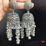 Strandy Beautifully Carved Jhumkas