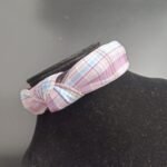 Check Pastels Knot Hair Band- Lavender