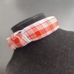 Check Pastels Knot Hair Band- Red