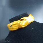 Butterfly Print Satin Knot Hair Band- Yellow