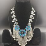 Chirping Blue Afghan Neckpc