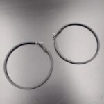 Black Beauty Big Matte Hoops