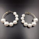 Anti Tarnish Statement Pearl Hoops