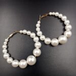 Large Pearl Hoops