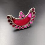 Real Glass Chand Ring- Pink
