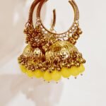 Bali Jhumka- Yellow