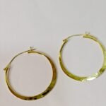 Anti Tarnish Hammered Hoops