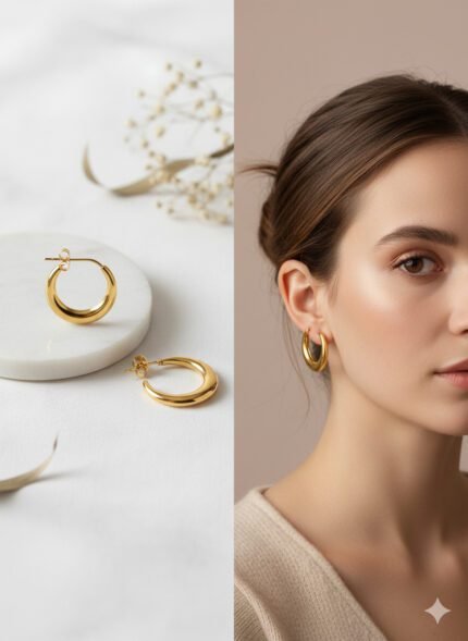 Demi Fine Crescent Hoops