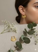 Demi Fine Bamboo + Sculpted U Hoop Combo - Image 3