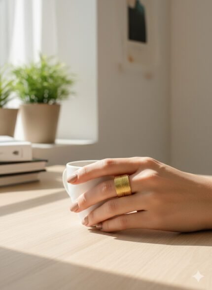 Demi Fine Textured Adjustable Ring