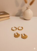 Demi Fine Bamboo + Sculpted U Hoop Combo - Image 4