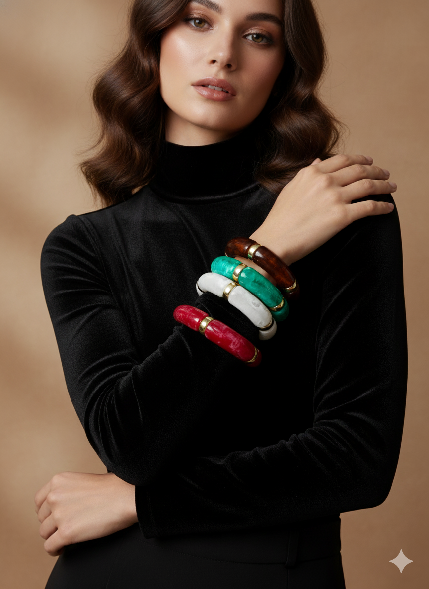 Gemini_Generated_Image_sl8vpysl8vpysl8v Celebrity Resin Bracelet Brown - Image 2